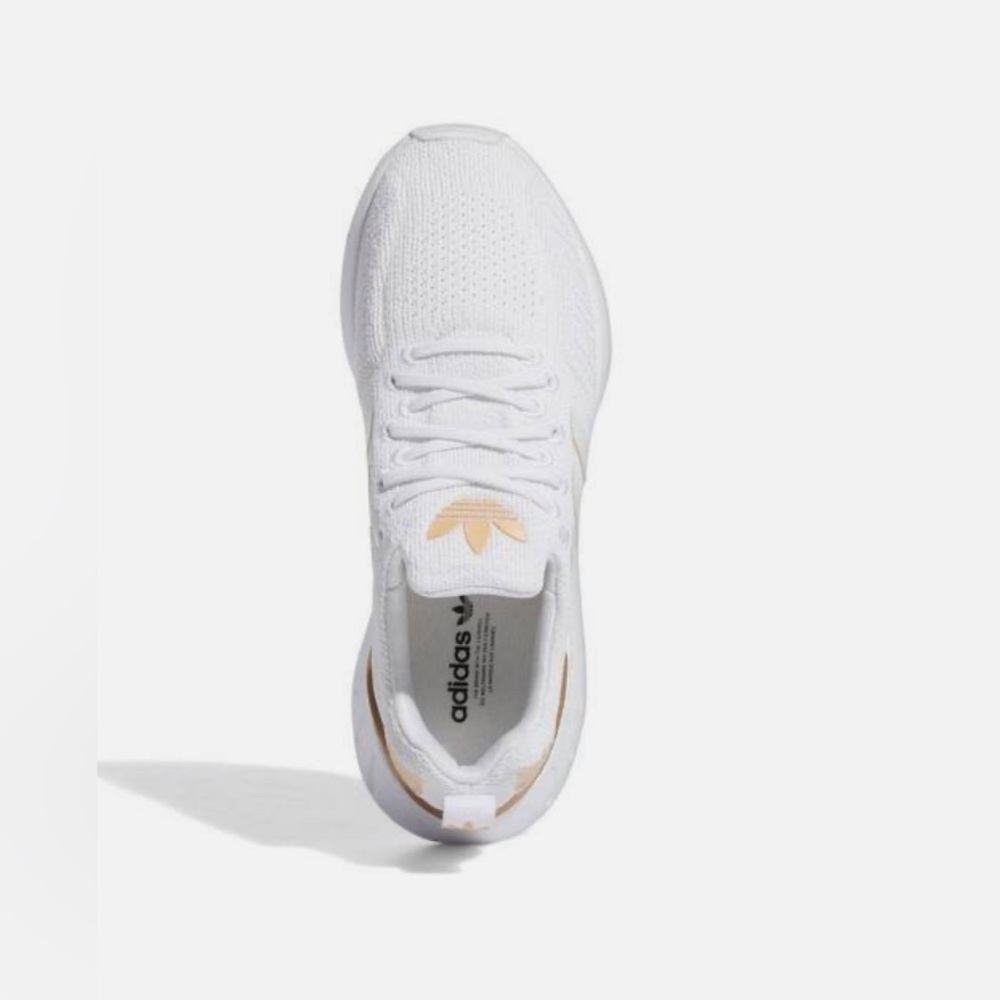 NWT ADIDAS Originals Women's Swift Run 22 Shoes white and gold size 8.5 - Picture 9 of 16